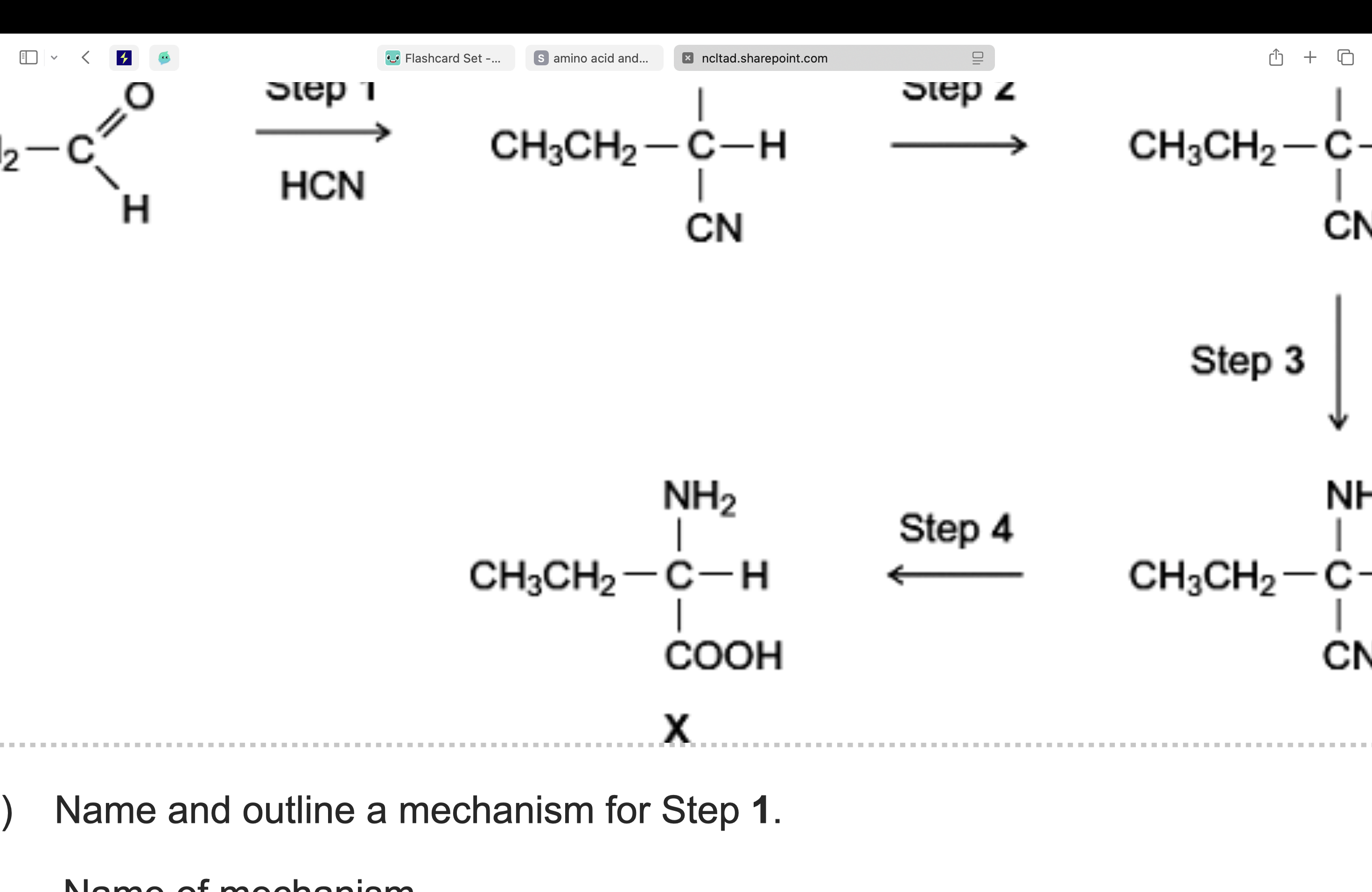 <p><span style="line-height: 16px;">   At room temperature, the amino acid <strong>X</strong> exists as a solid.&nbsp;</span></p><p class="Paragraph SCXW191456020 BCX4" style="text-align: left;"><span style="line-height: 16px;">(i)      Draw the structure of the species present in the solid amino acid.&nbsp;</span></p><p class="Paragraph SCXW191456020 BCX4" style="text-align: left;"><span style="line-height: 16px;">(ii)     With reference to your answer to part (d)(i), explain why the melting point of the amino acid <strong>X</strong> is higher than the melting point of CH</span><span style="line-height: 15px;"><sub>3</sub></span><span style="line-height: 16px;">CH</span><span style="line-height: 15px;"><sub>2</sub></span><span style="line-height: 16px;">CH(OH)COOH.&nbsp;</span></p>