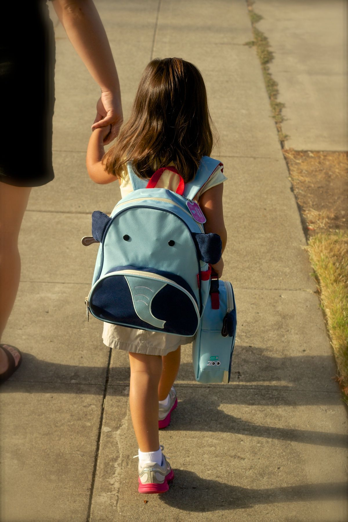 <p>(to go to a school for very young children) </p><p>Our four-year-old daughter is happy to g__________ t__________ k__________.</p>