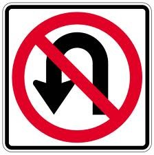 <p>No U-turn</p>