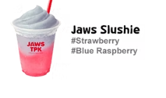 <p>Contains strawberry and blue raspberry: a strawberry and blue raspberry flavored slushie.</p>