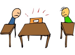 <p>absent X present</p>