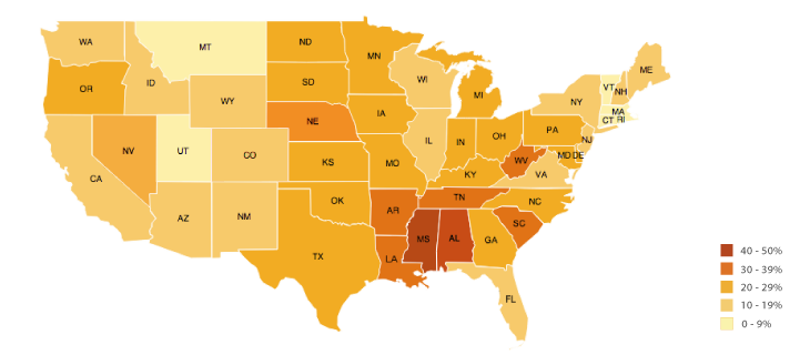 <p>Choropleth map</p>