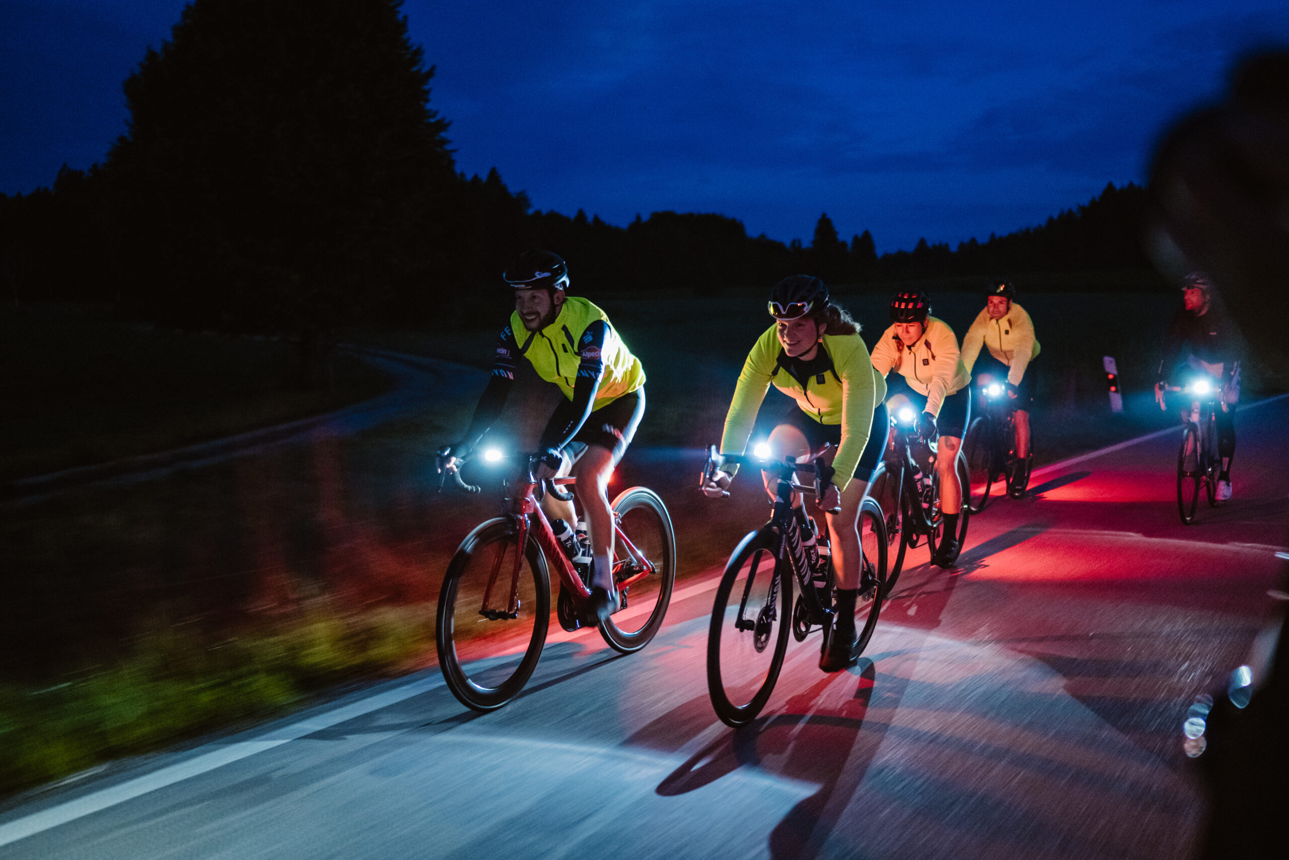 <p>When cycling at night, a bicycle must have a white or yellow reflector on each pedal, the cyclist’s shoes, or their ankles that’s visible from ___ feet.</p>