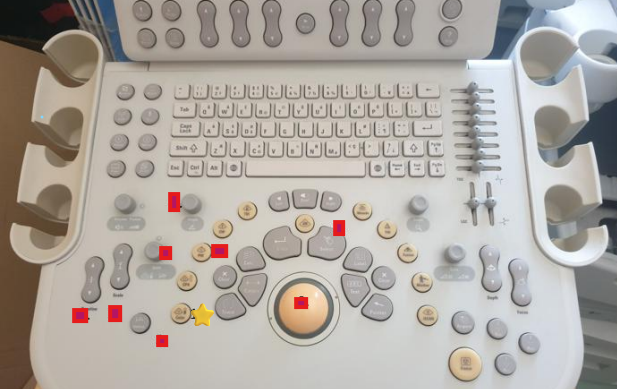 <p>Color</p><p>-Turns on the color box</p><p>- Use select and the ball to change the size.</p>
