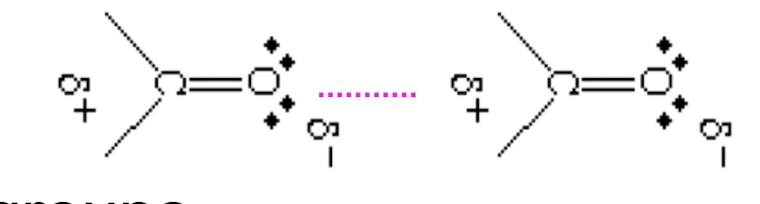 <p>A type of Van der Waals force between neutral polar molecules in which the permanent dipoles on the molecules interact with each other electrostatically</p>