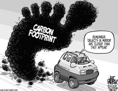 <p>Amount of carbon dioxide emissions that an individual or group is responsible for</p>