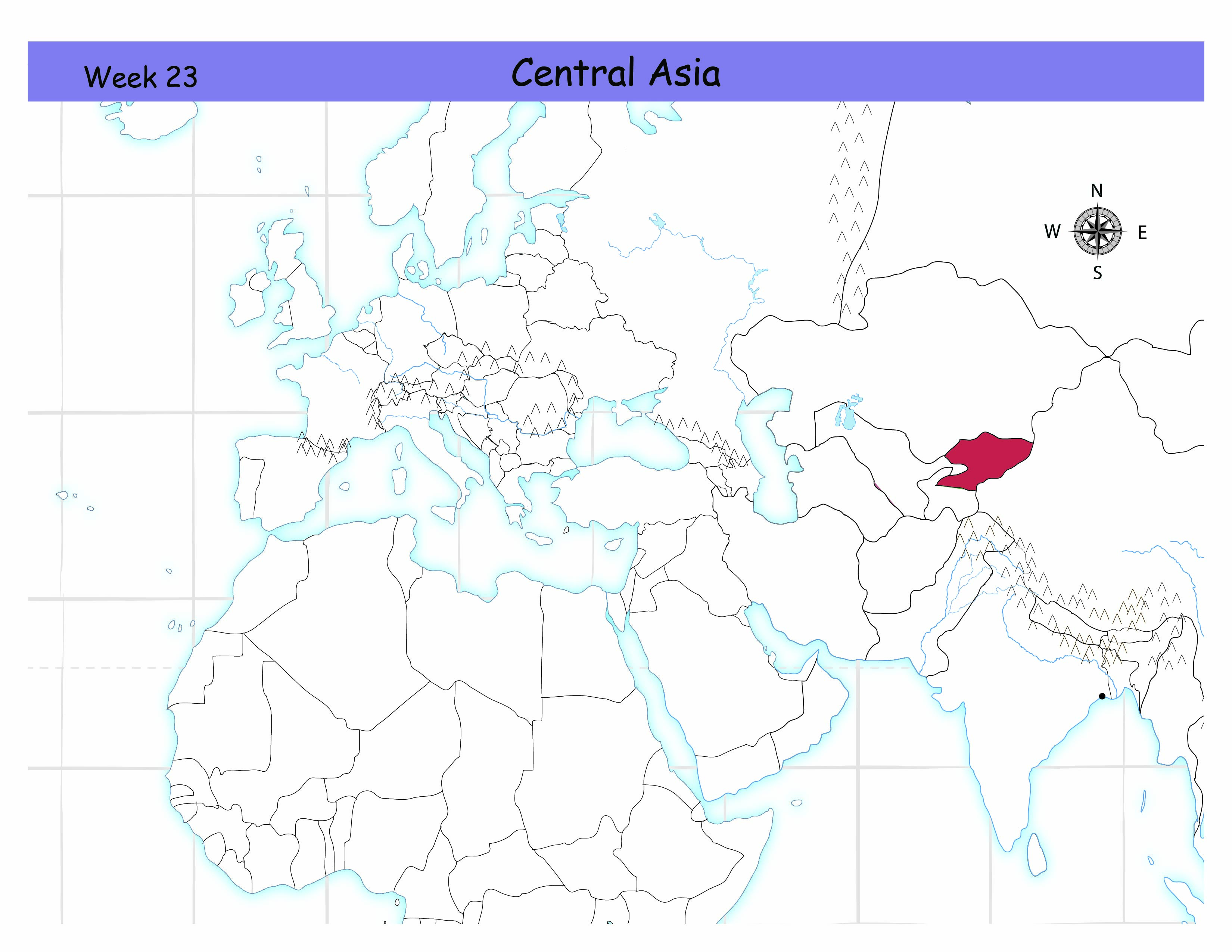 <p>Tell me the country in Central Asia.</p>