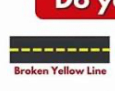 <p>Broken yellow line </p>