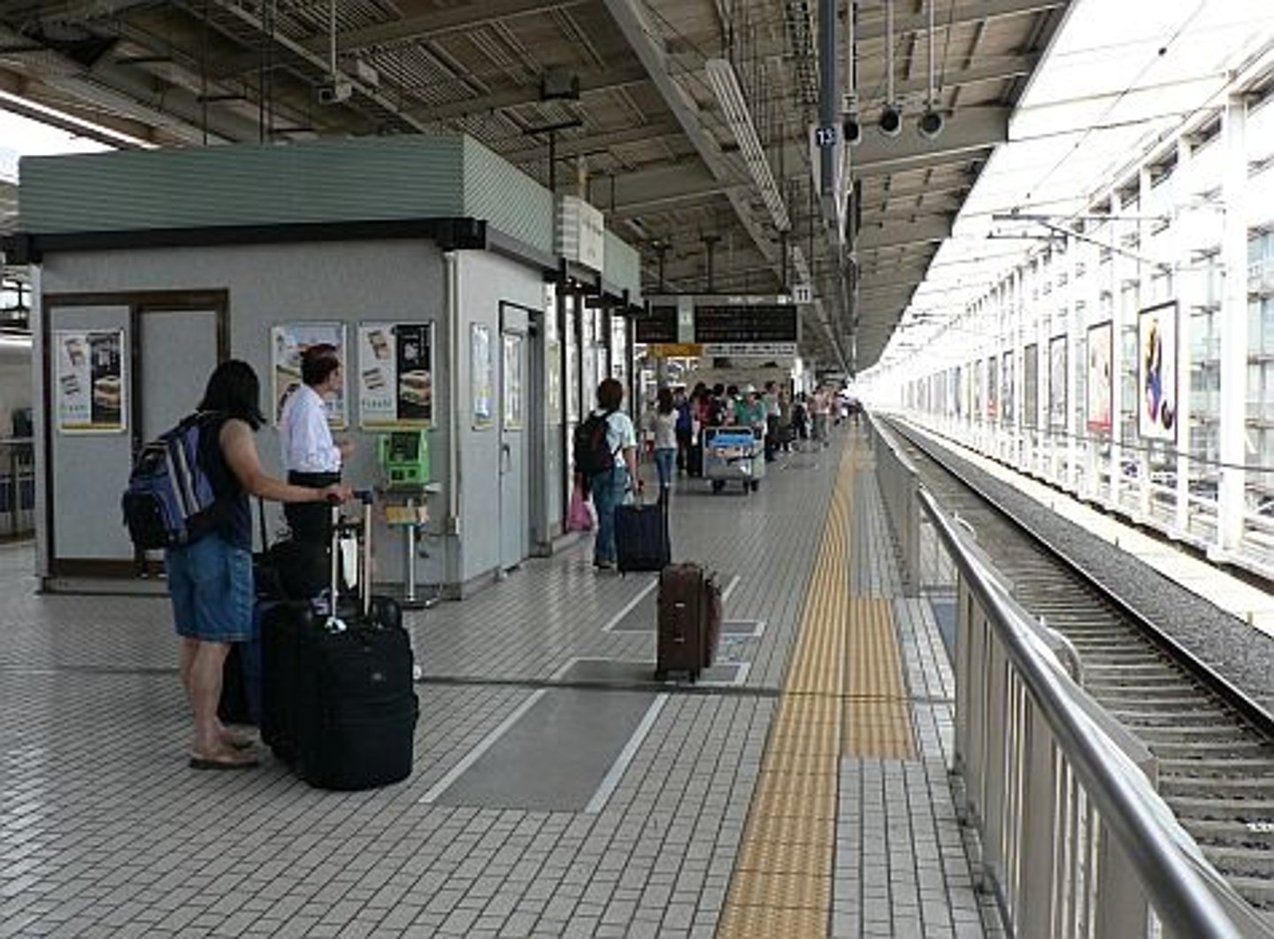 <p>waiting on the train</p>