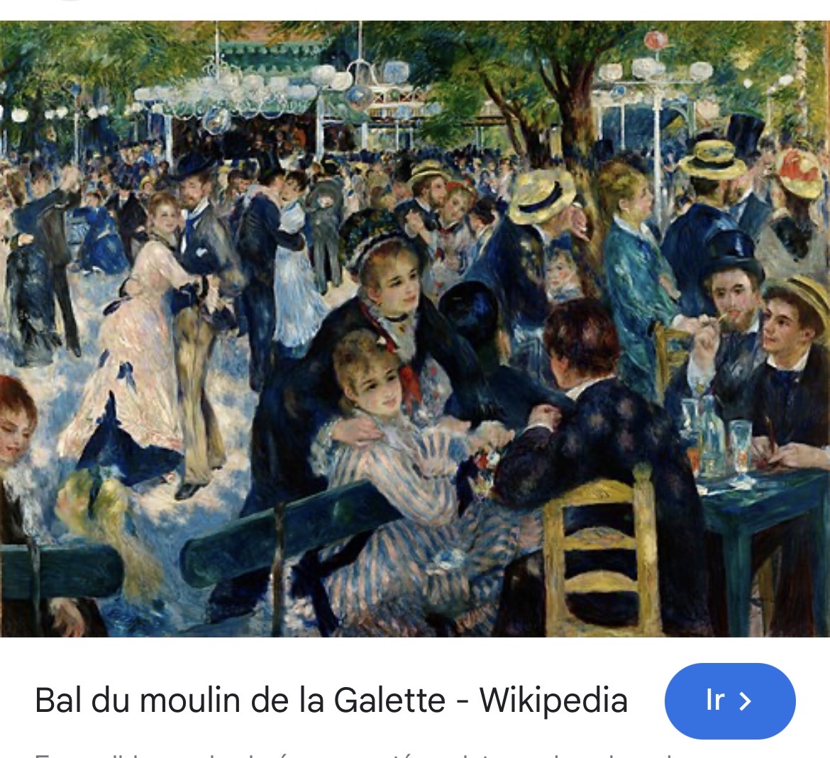 <p>Auguste Renoir ( dance at le moulin de la galette) Impressionism </p>