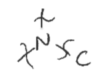 <p>A functional group consisting of a nitrogen atom bonded to 3 other atoms (C or H)</p>