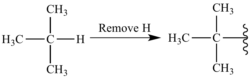 <p>basically an alkane missing one hydrogen atom</p>