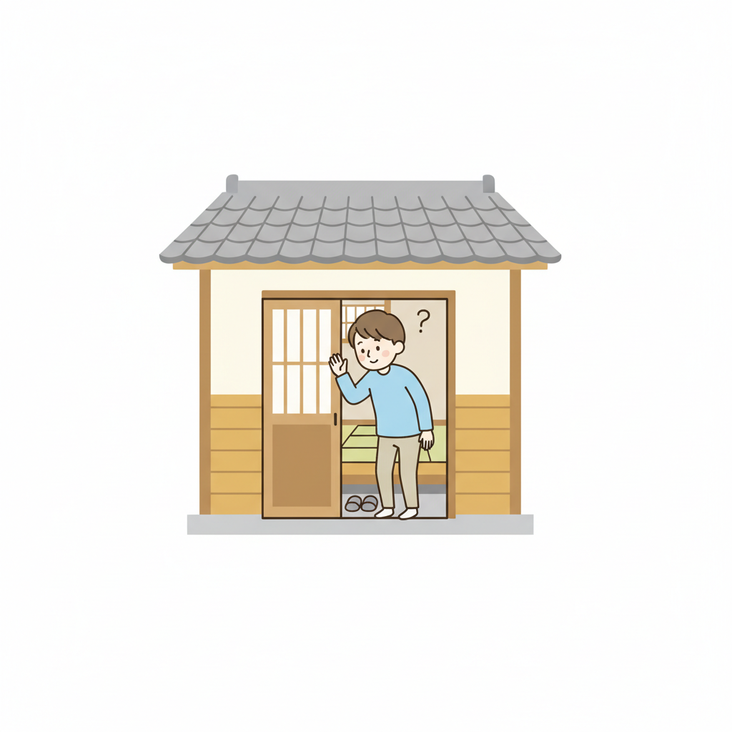 <p>Có ai ở nhà không?<br><br>ごめんください。だれかいますか。</p>