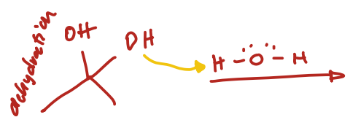 <p>Hydrate + H2O (dehydration) </p>