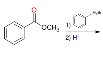<p>Grignard and esters or acid halides</p>
