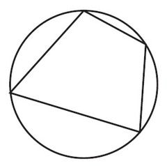 <p>A quadrilateral whose vertices all lie on a single circle.</p>