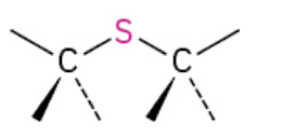 <p>An organic compound containing a sulfur atom bonded to two alkyl or aryl groups.(Endung:-sulfide)</p>