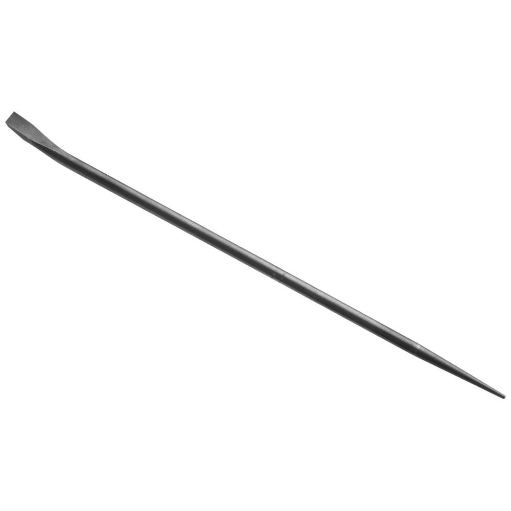 <p>Long bar with a tapered round end and curved hook, used for prying, aligning, and adjusting heavy components.</p>