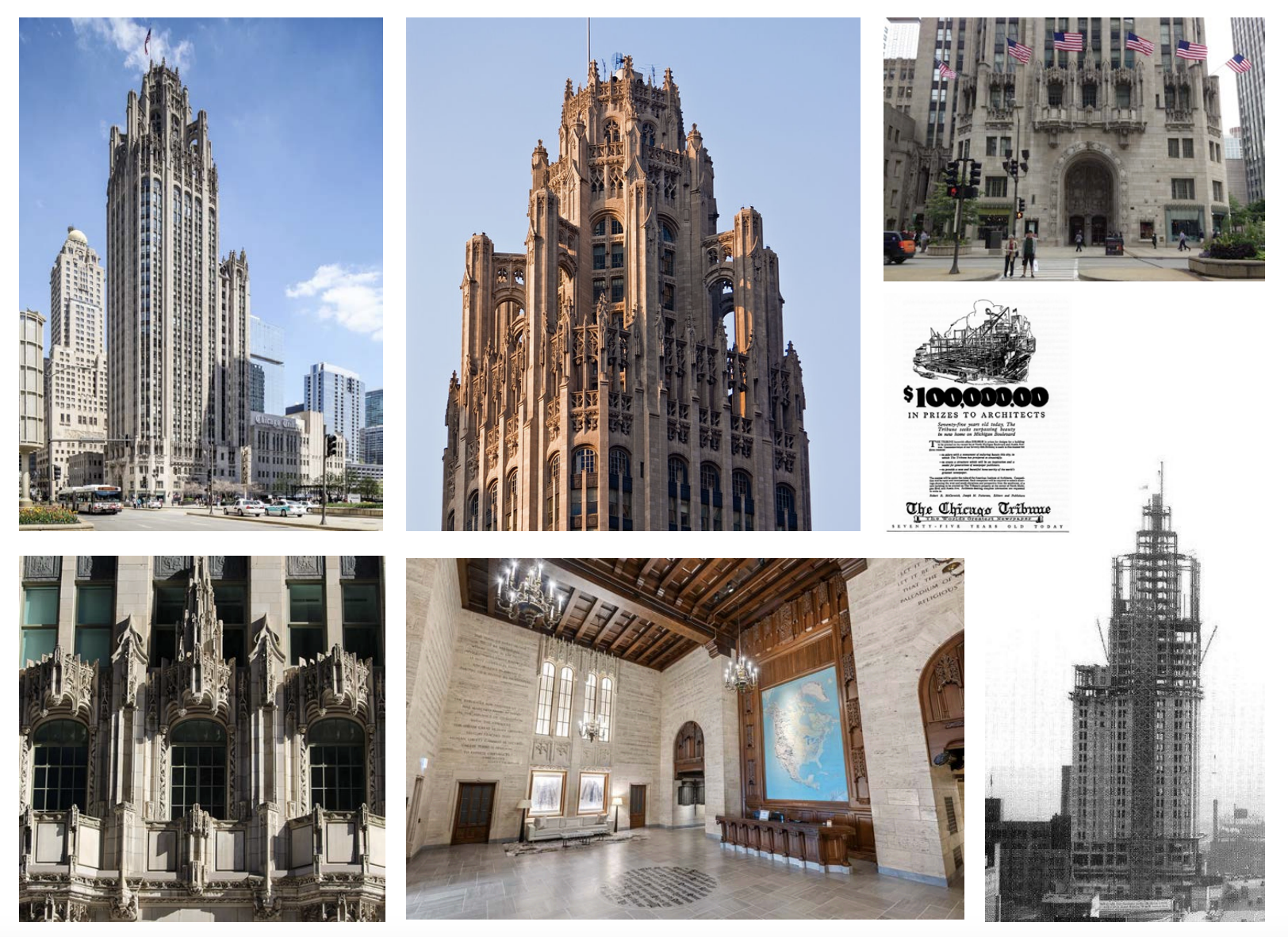 <p>10)  Raymond Hood and John Howells, Tribune Tower, Chicago (IL), USA, 1922–25</p>