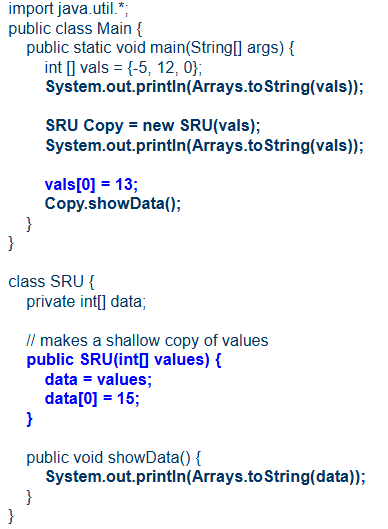 <p>does not create a real object, set of the same memory location</p>