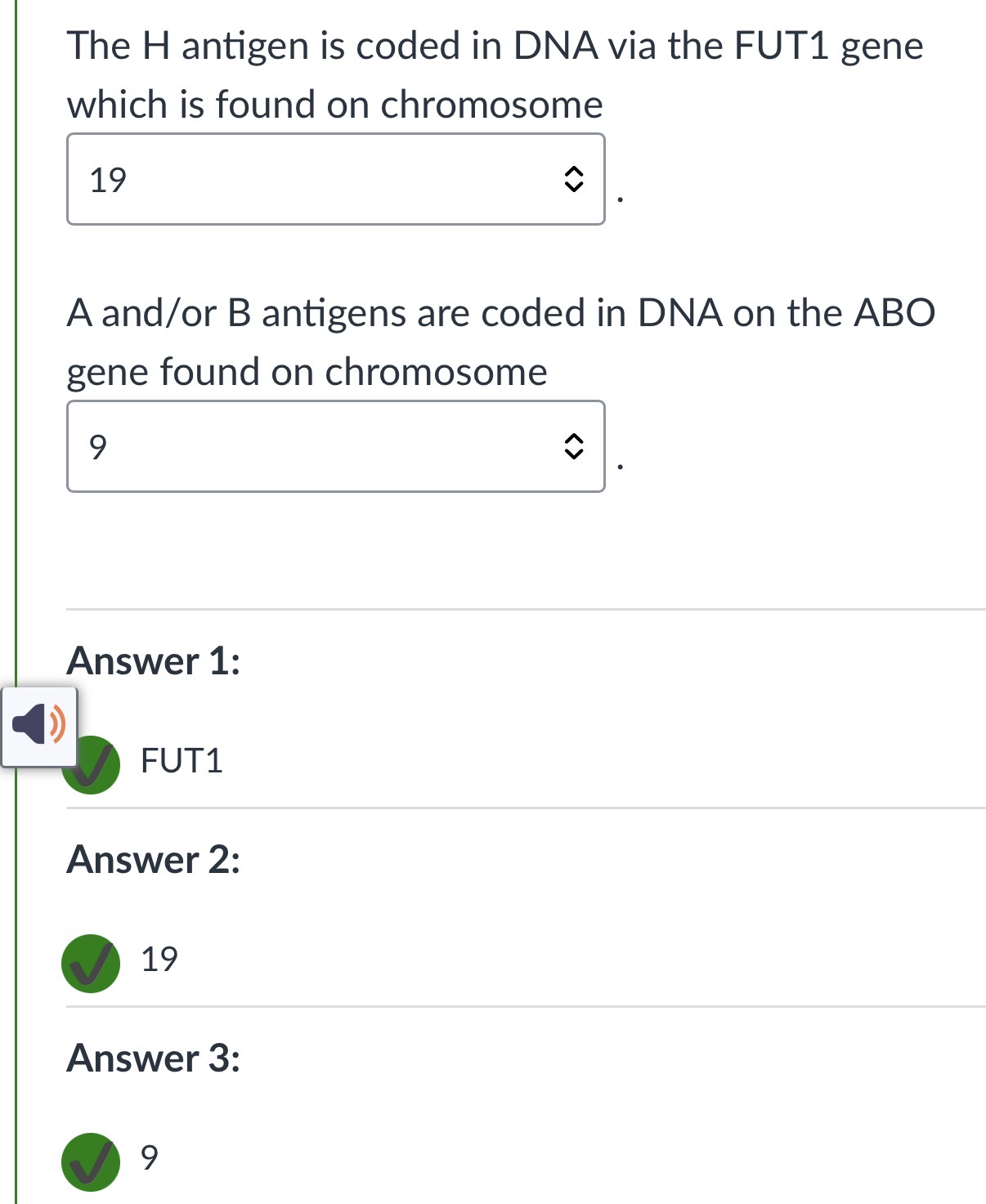 <p><strong>Answer 1:</strong></p><p>FUT1</p><p><strong>Answer 2:</strong></p><p>19</p><p><strong>Answer 3:</strong></p><p>9</p>