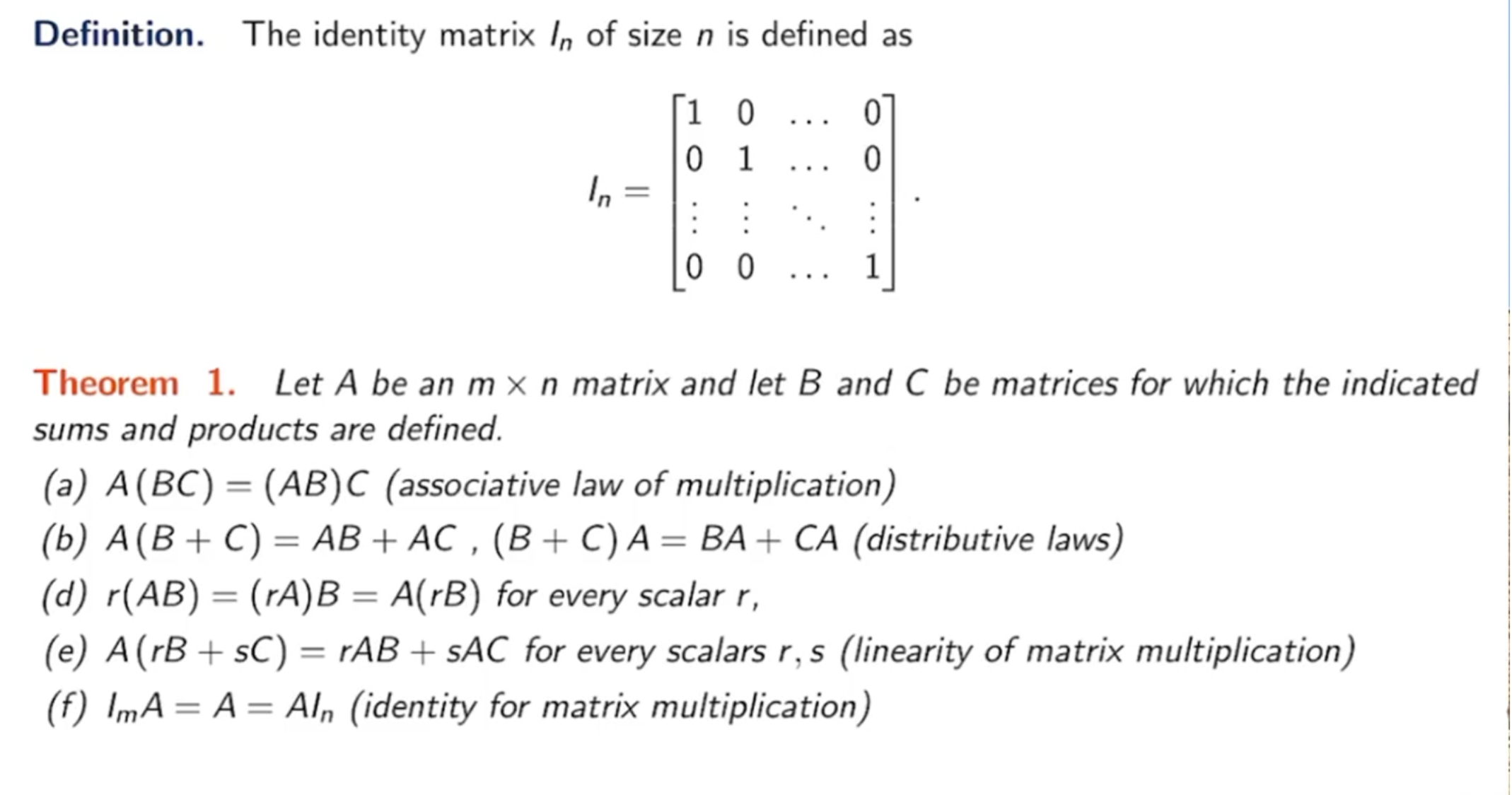 <p>Matrices are not commutative.</p>