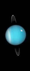 <p>This planet rotates almost completely on its side. (axis tilt about 90 degrees)</p>