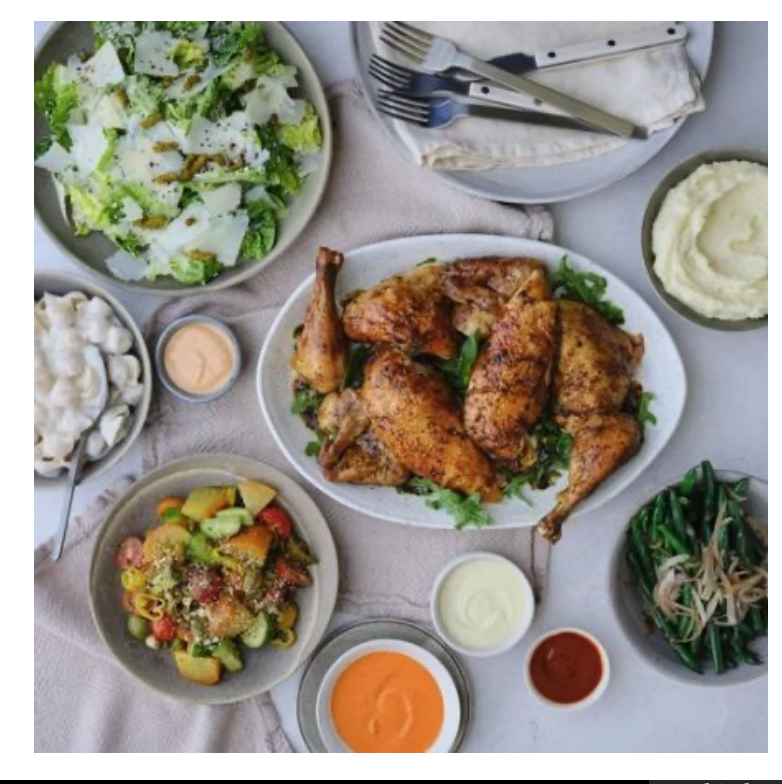 <p>Choose 1 Main, 4 Sides, 3 Sauces, and 1 dinner salad of your choice -</p><p>Roasted Cauliflower: $55.95</p><p>Roasted Chicken: $65.95</p><p>serves 3-5</p><p>Modification options: Will vary depending on the side salad selected</p><p>Allergens: Will vary depending on selection of choices</p>