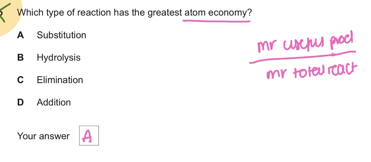 <p>atom economy wrong</p>