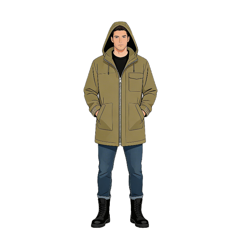 <p><strong><mark data-color="green" style="background-color: green; color: inherit;">ánorak</mark> /ˈænəræk/</strong></p><p><strong>DEUTSCH: </strong></p><p>der Anorak</p>