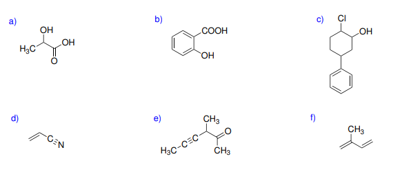 <p>Pomenujte nasledujúce zlúčeniny substitučným názvoslovím</p>