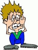 <p>scared, frightened</p>