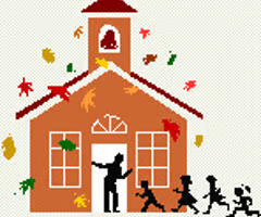 <p>synonyme- le bâtiment scolaire</p>