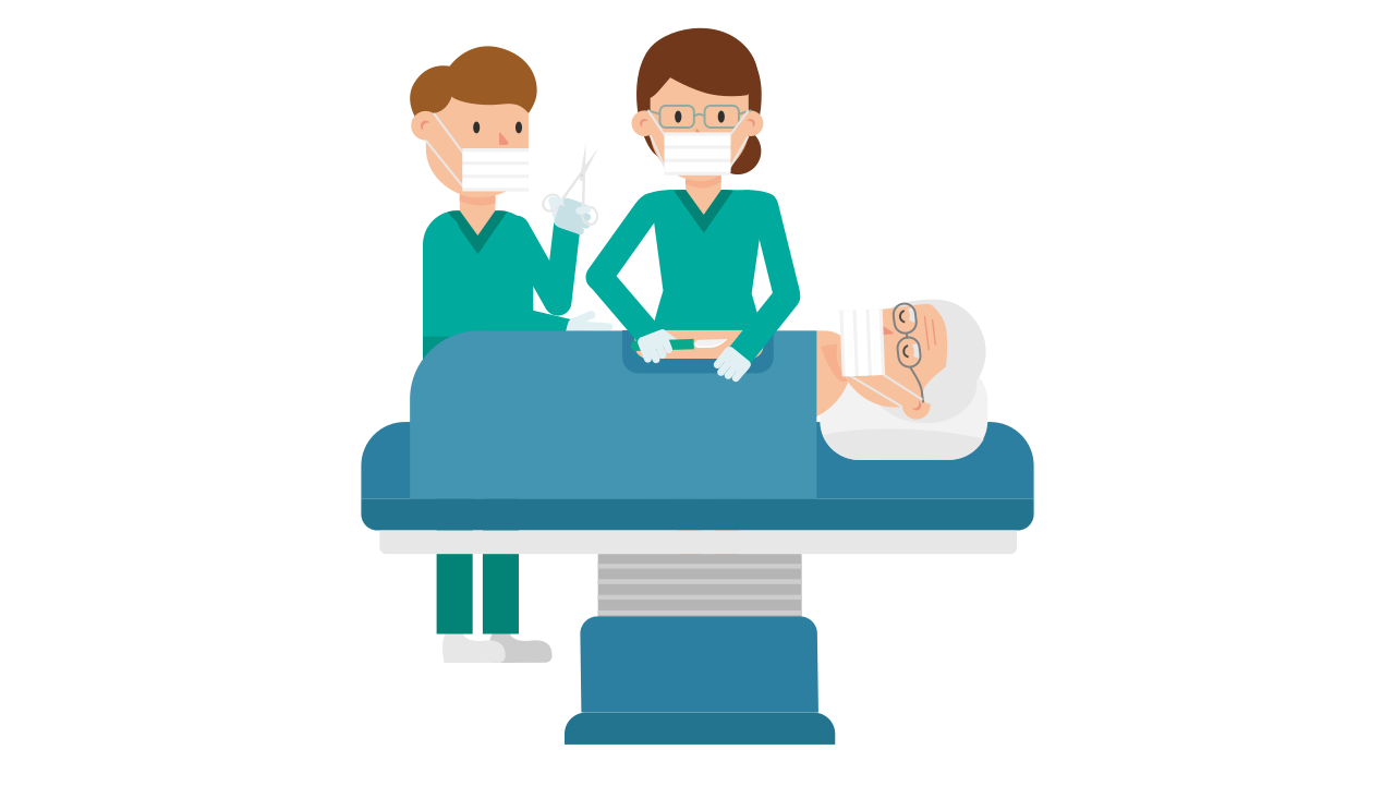 <p>These doctors are performing _________.</p>