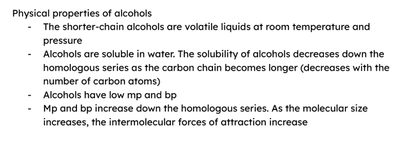 <p>volatile -→ evaporates readily </p>