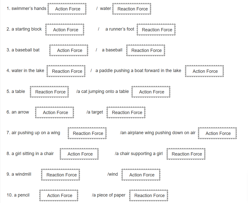 <p>everything is matched up correctly except for…</p>