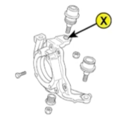 <p>The tapered hole indicated by the X in the illustration shown is excessively worn.  Which of these is the correct repair?</p>