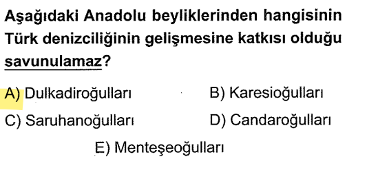 <p>Dulkadiroğulları Maraş/Elbistan (iç kesim) çevresinde kurulmuştur, denize kıyısı yoktur. Karesi, Saruhan, Candar ve Menteşe ise kıyı beylikleridir.</p>