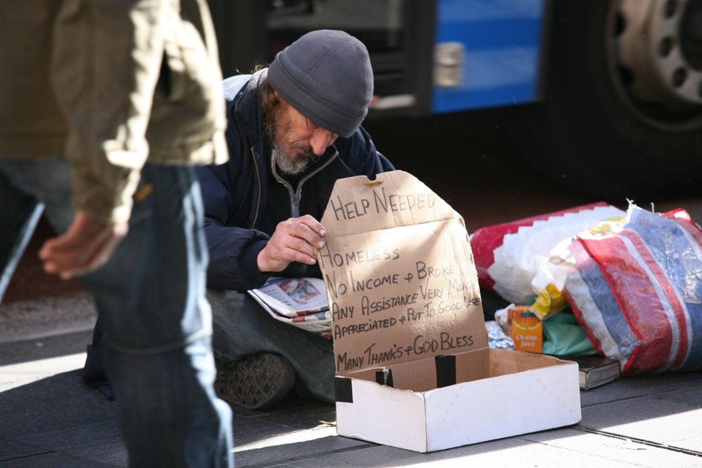 <p>Begging</p>