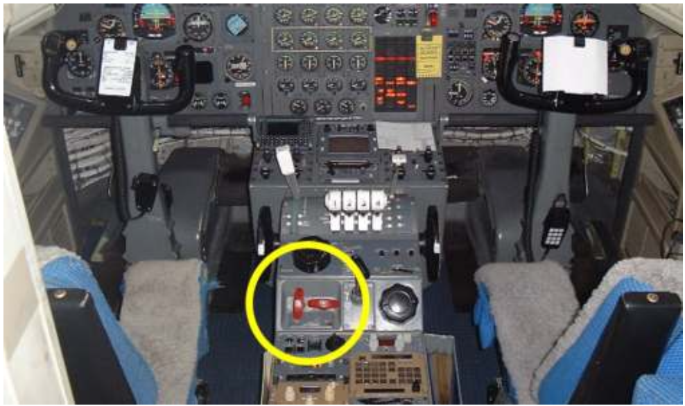 <p>Red handles or levers indicate emergency operation or release</p>