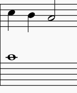 <p>No, When two quarters on a downbeat are followed by a half, the half must be consonant.</p>