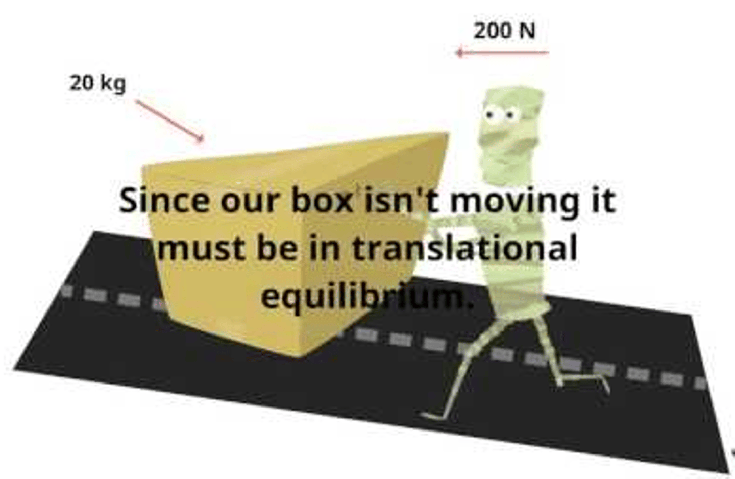 <p>Translational equilibrium</p><p>https://www.youtube.com/watch?v=1MFQxEdUCqk</p>
