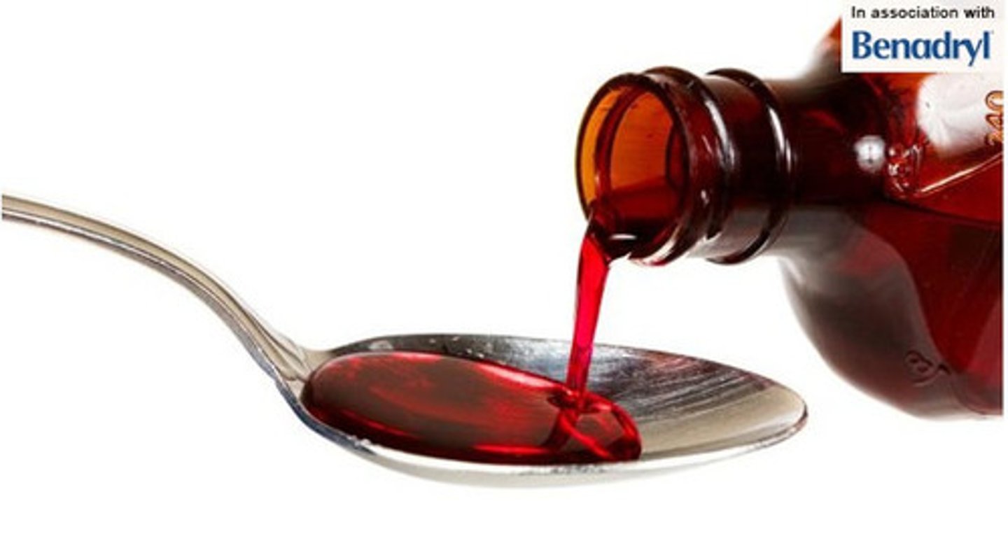 <p>cough syrup</p>