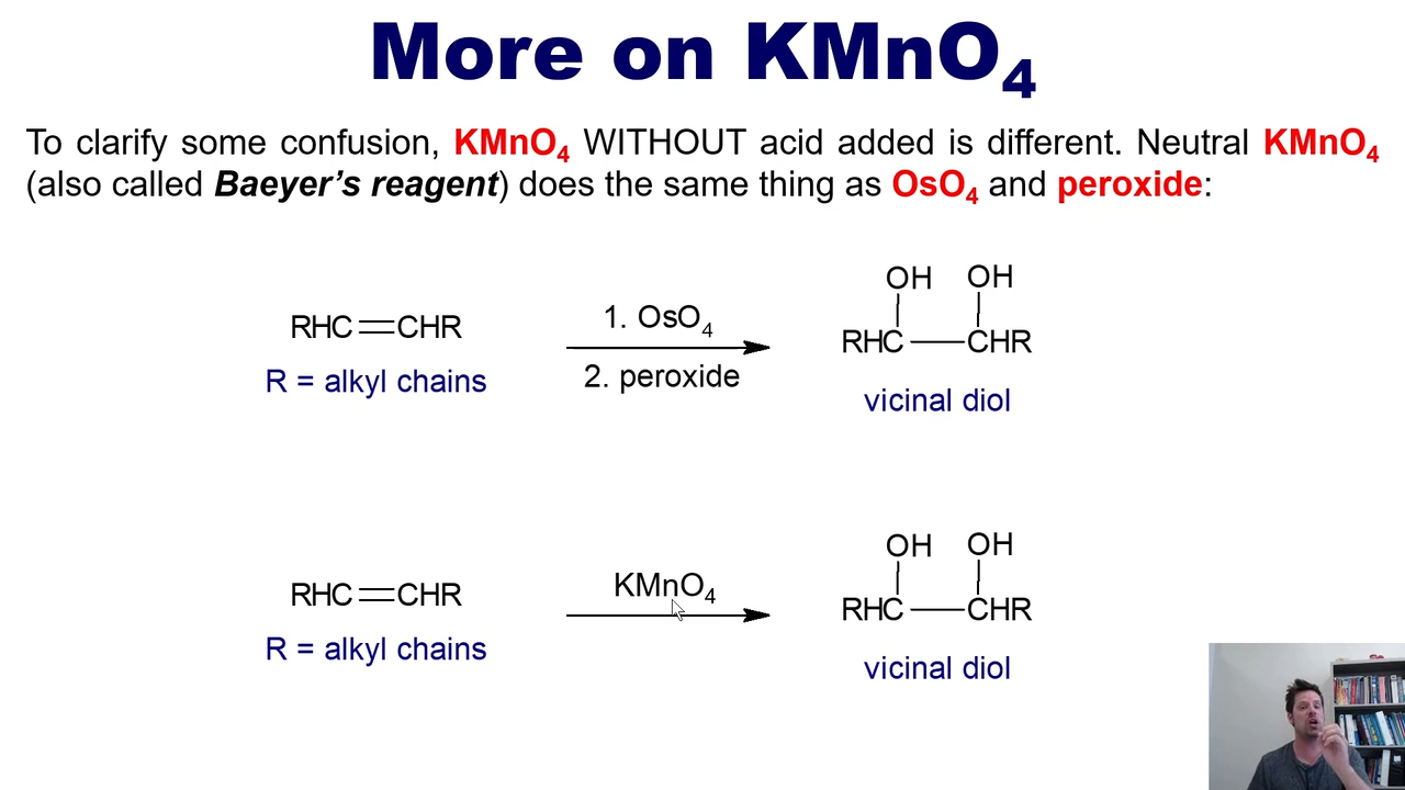 <p>acts the same as OSO4 and peroxide</p>