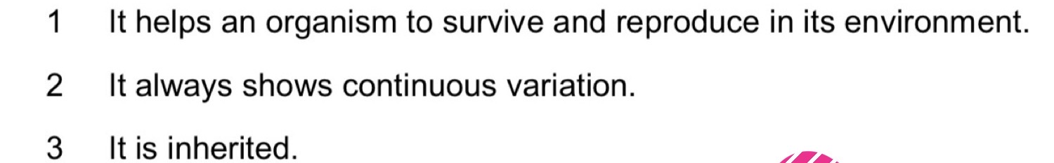 <p><span style="background-color: transparent;">Which statements describe an adaptive feature in an organism? </span></p>