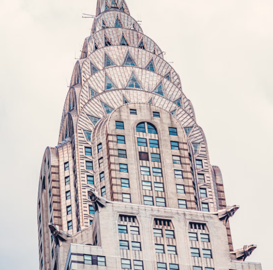 <p><span> a modern design style from the 1920s -1930s known for bold geometric shapes, symmetry, and shiny modern materials like chrome, aluminum, stainless steel, and glass. It was first shown at the 1925 Paris Exposition, but the name Art Deco wasn’t used until the 1960s. </span>(examples like the Chrysler Building)</p>