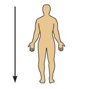 <p>Below; at a lower level</p>