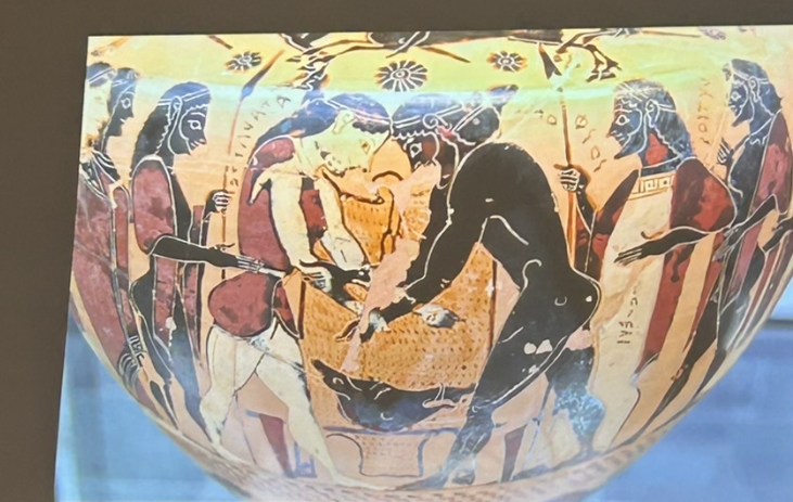 <p>Olympie : Jeux olympiques (776-393 ap. J.-C.) Théodose Ier en 393 a interdit les jeux</p><p><strong>Trêve</strong> (guerre interdite) de 4 mois au total : 2 mois avant les jeux et 2 mois après.</p><p><strong>Atalante</strong> est une héroïne célèbre, connue pour sa rapidité et sa force et ça serait la seule femme a avoir participé aux jeux.</p><p></p>
