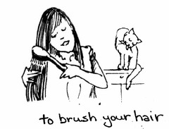 <p>to brush oneself</p>