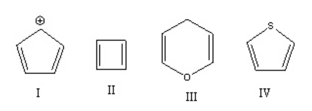 <p>Which one of the following compound is aromatic?</p>